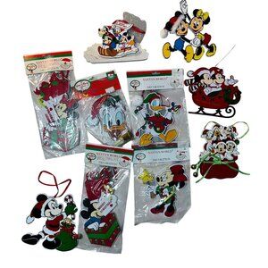 10 Vintage Santa's World (Kurt Adler) & Disney Mickey Mouse Christmas Ornaments